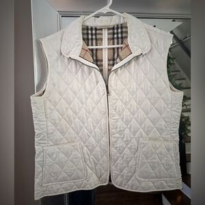Burberry White Vest Size Large